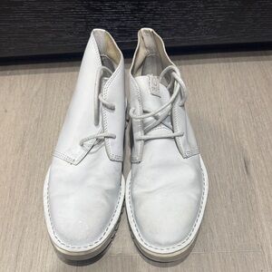 Cole Haan White Leather Oxfords
